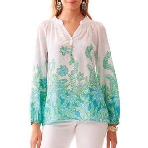 Lilly Pulitzer PalmParty Silk Elsa Blouse-Tags!